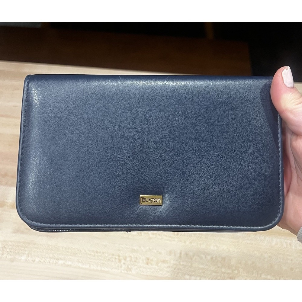BUXTON Buxhyde Wallet Organizer Clutch Women's‎ Zipper Blue